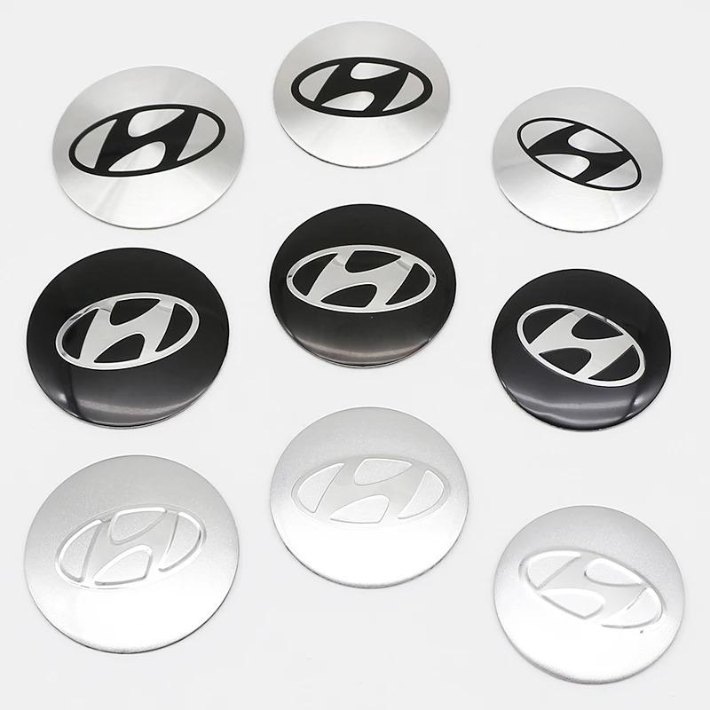 Autocolante Capac Central Butuc Roată Mașină Logo Hyundai 56mm 60mm 65mm Decal Aluminiu Pentru Tucson Accent Elantra Santa Sonata I20 I30 ix25
