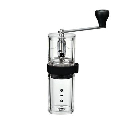 Smart G Coffee Mill, Ceramic Mill, Transparent, Holds 24g Coffee Beans (2 Cups), MSGN-2-T