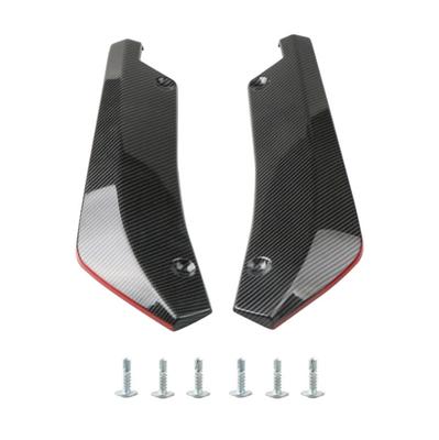 2PC Universal Car Front Rear Bumper Strip Lip Spoiler Diffuser Carbon Fiber Look
