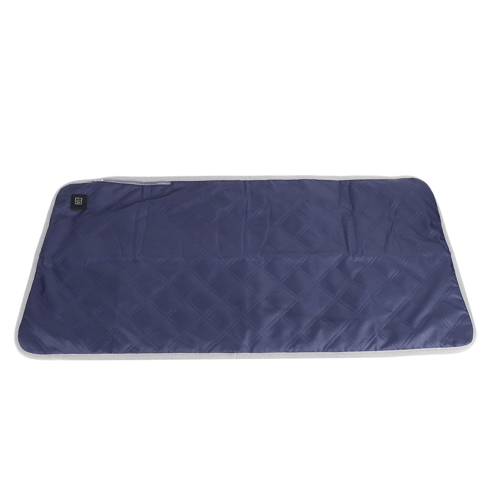 Портативная подушка для сиденья с подогревом 5 В, подогрев сиденья для дома, офиса, кемпинга, улицы, 45x90 см Navy Blue