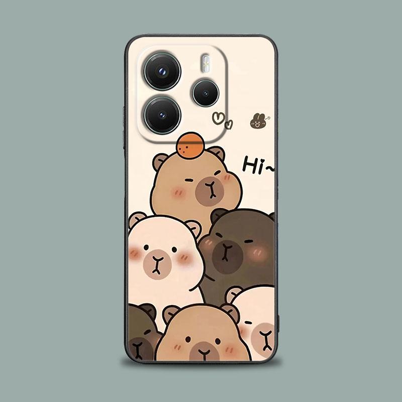 Phone Case for Xiaomi Redmi 15C 14C 12C 13C 4G Redmi Note 15 14 13 12 11 10 Pro Plus 5G 12S Silicone Soft Cover Capybara Cute