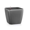 Flower Pot - Lechuza - 35 Ls Quadro - Metallic - Silver - Rectangular