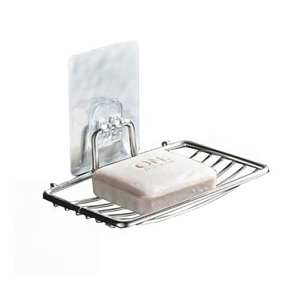 Soap Dish Suction Cup Drain Rack Wall Soap Holder Storage Rack Bathroom Accessories Shower Tray