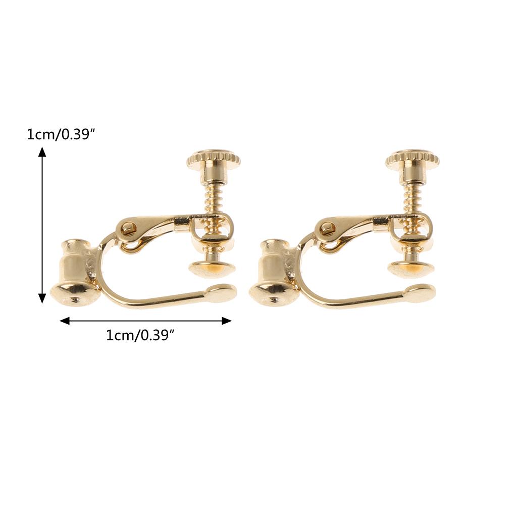 2 Pieces Clip-on Earring Converters Non-pierced Ear Hoop Comfort Skin Easy Open