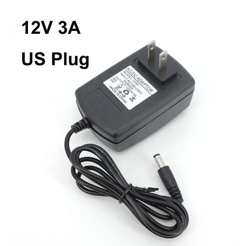 AC TO dc 12V 3A 3000MA EU US AU UK Power Supply 12V Transformer AC 220V TO 12V AC Power Adapter for LED strip Driver--