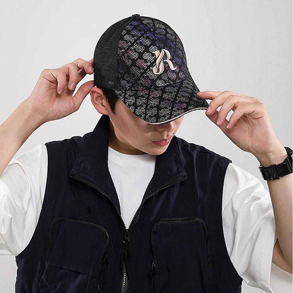 Wide Brim Mesh Baseball Cap Breathable Peaked Cap Unisex Sun Hat Summer