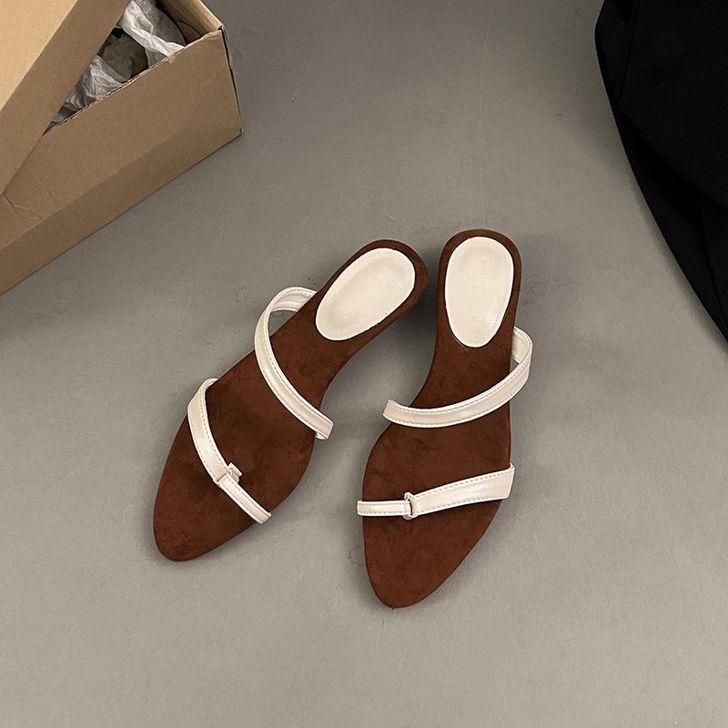 Wedge Heel Slippers Women's Outer Wear In the Summer of 2025, New Style with Skirt Height Increase, One-word Drag Muffin Bottom Cool Slippers Tide