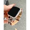 New Leopard Print Leather Loop Band For Apple Watch Women 44mm 40 45 41 49 42 38 Series 11 10 9 8 SE 7 6 5 4 3 Strap