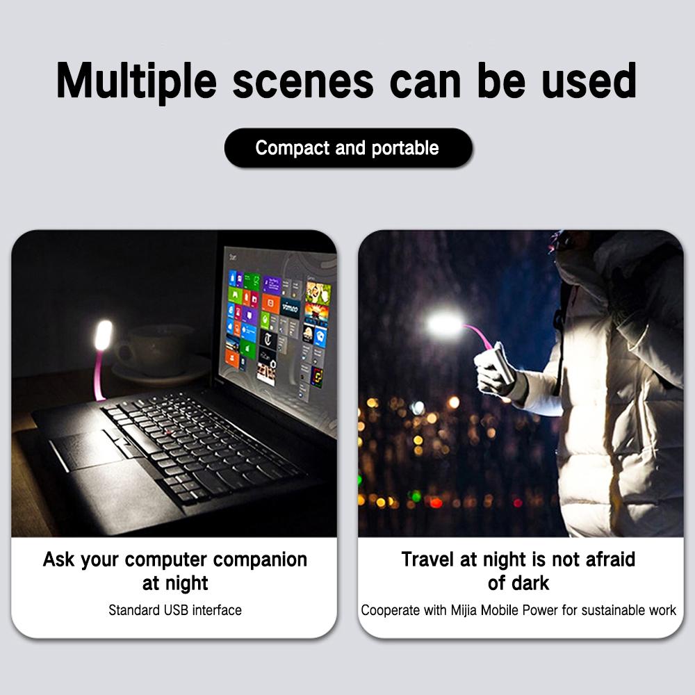 Lampă portabilă USB Lampă de masă LED pentru Power Bank PC Notebook Lumină flexibilă de noapte Lămpi pliabile pentru citire cărți Mini lumini pentru cărți