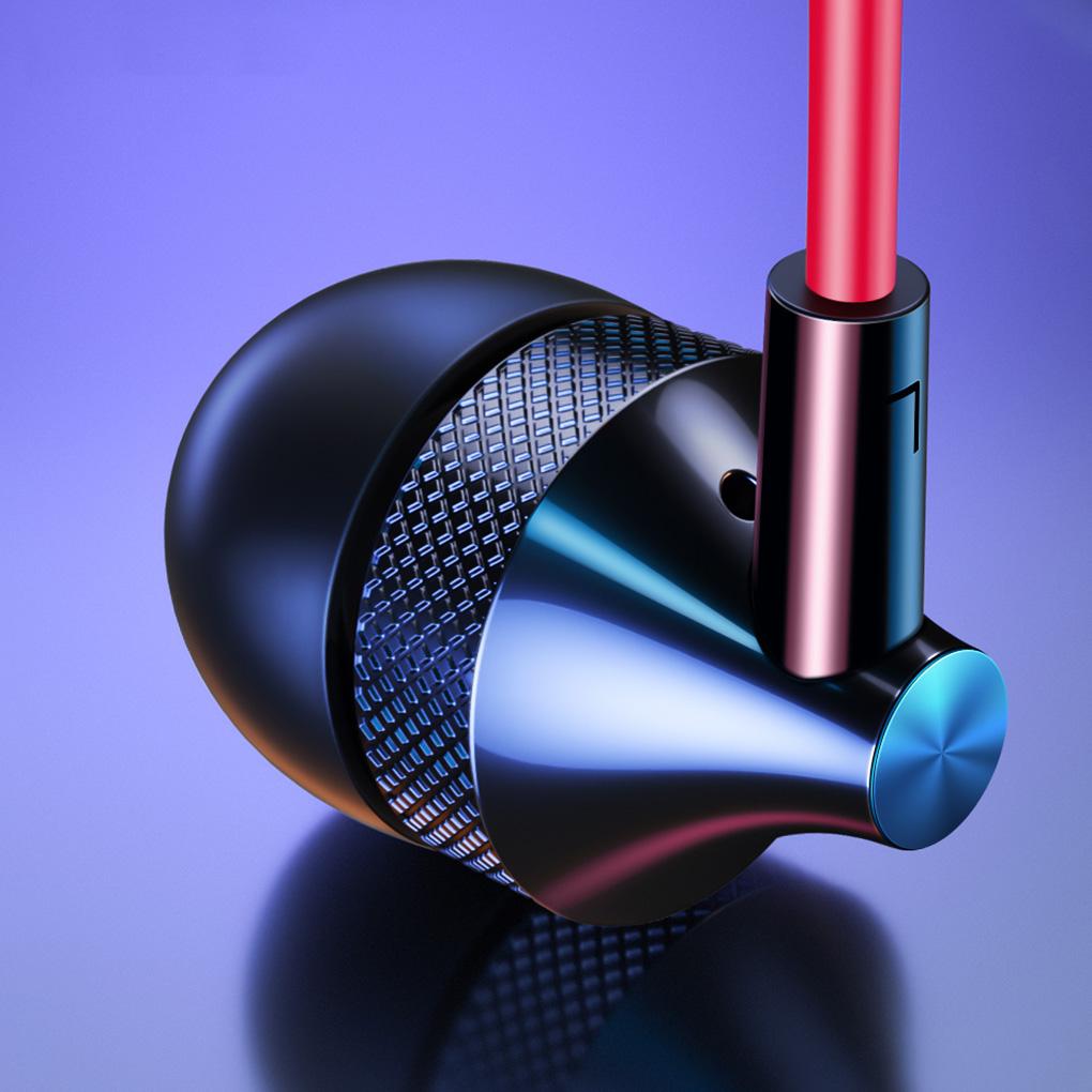 Wire Earphone 3.5mm Interface Computer Phone Line Control In-ear Type Headphone Headset