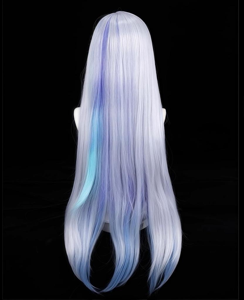 NOKIJP Skark Wig, Genshin Impact Cosplay, Heat-Resistant, Smooth, Easy To Style, Genshin Impact Snezhnaya Skark, Tartaglia's Master