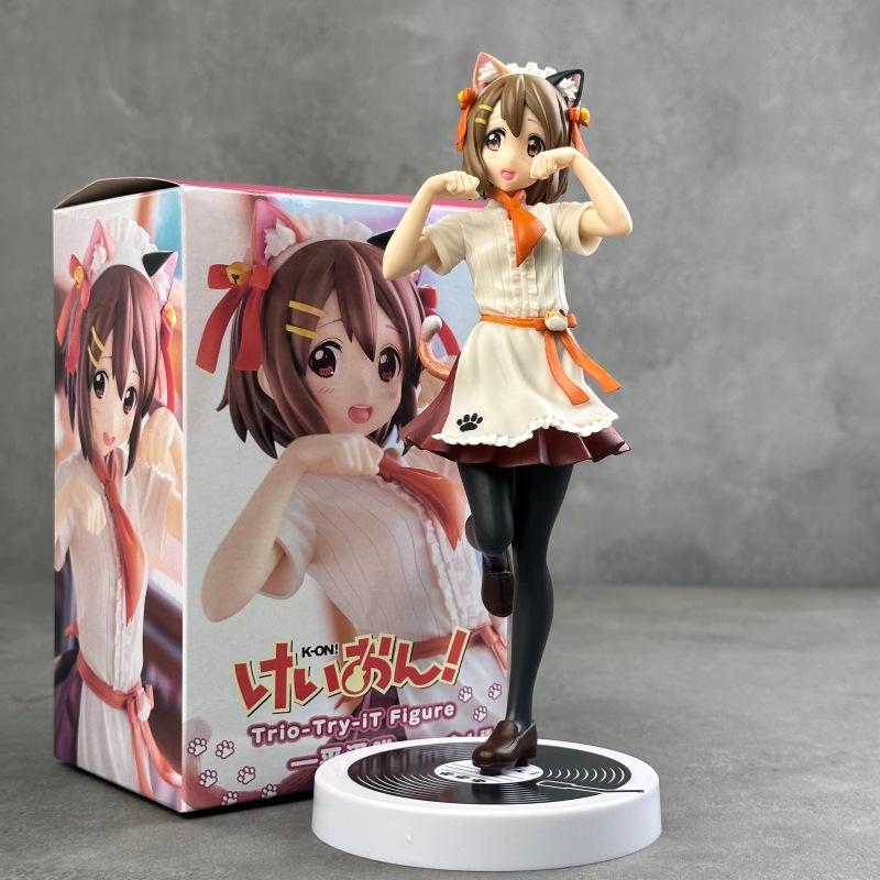 K-On! Cat-Themed Azusa Nakano & Yui Hirasawa Cute Anime Girl Figure Model Ornaments Toy