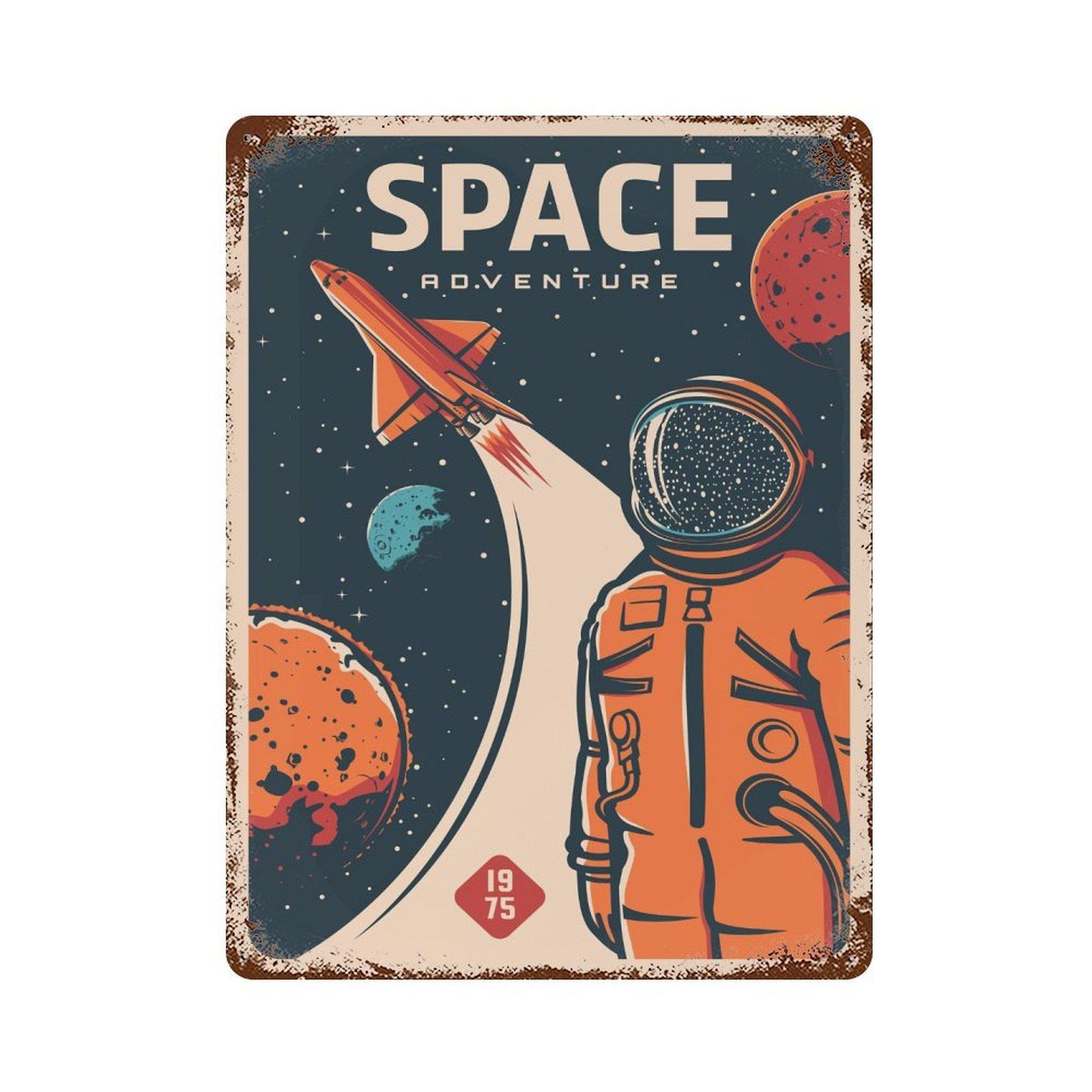 

1PC Vertical Retro Rusty Tin Poster, Aged Patina Metal Wall Sign, 20x30cm or 30x40cm, Vintage Decorative Plate for Home Bar Cafe Garage Office 30*40CM