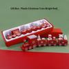 Christmas Mini Train With Snowman Bear Figurines Snowflake Patterns For Holiday Table Decor Xmas Gifts