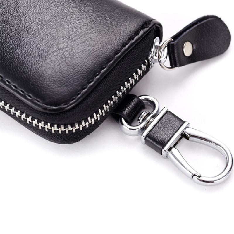 Trendy Unisex Genuine Leather Large Capacity Car Key Case