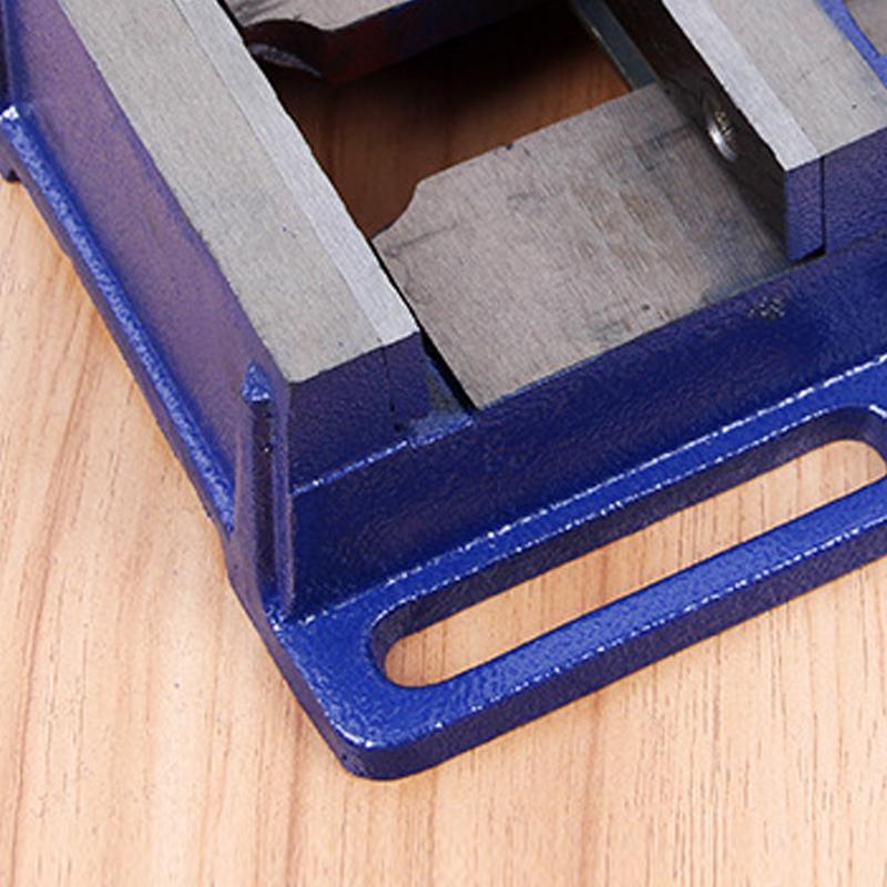 Drill Press Vise Steel Wide Opening Firm Clamping Machine Bench Clamp Tool for Woodworking 3in Blue