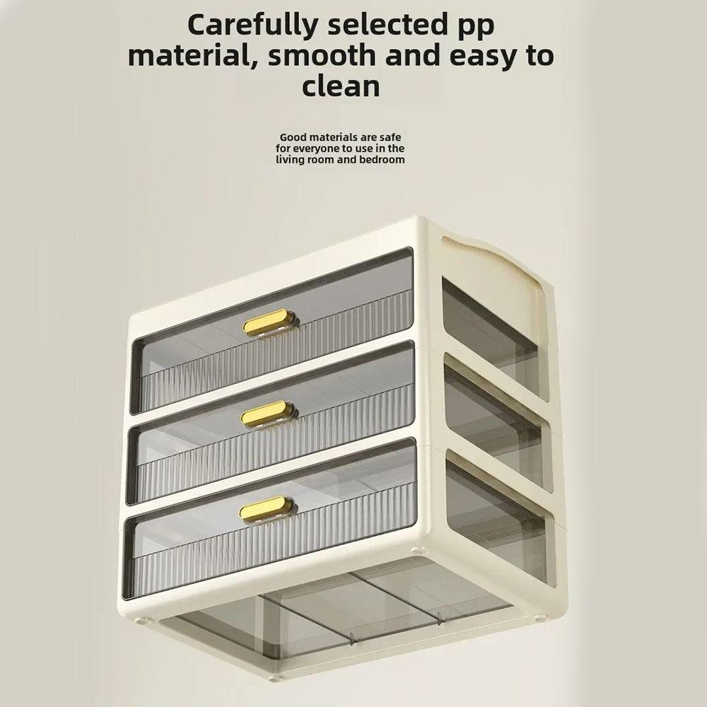 with Drawer Desktop Drawer Storage Box Plastic Drawer Box Creative Cosmetic Storage Box  Stationery