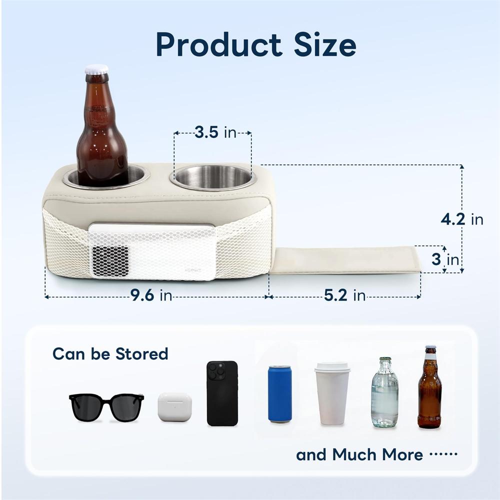 Pontoon Cup Holder,Boat Seat Holder,Double Drink White