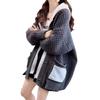 Sweater Jacket Women's Autumn New Loose Fake Two Lazy Wind Hooded Thickened Knitted Cardigan Top