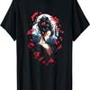 Geisha und Kirschblüte Grafik-T-Shirt