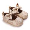 0-1Year Baby Shoes Infant Pre-Walker Shoes Girls Princess Bow Shoes Cute Breathable Flower Soft Sole Casual Sports Footwear