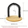 Cat Toy Arch with A Massage Grooming Rubbing Brush Multifunctional Cat Hair Brush Cat Scratching Toy for Cat Kittens Interactive