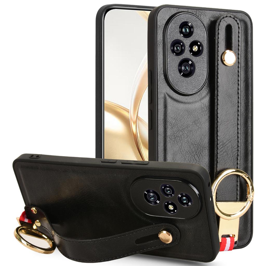 For Honor 200 Pro 5G Case Bottle Opener Wristband Kickstand Leather Back Cover