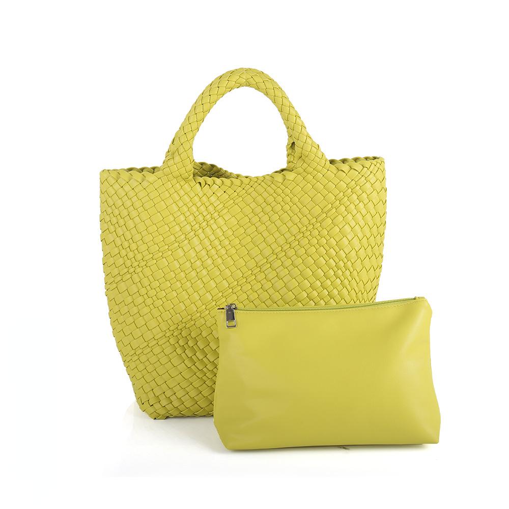 

Тканые сумки-тоут женские кожаные большие сумки через плечо повседневная женская сумка ручной работы (20cm<Max Length<30cm)