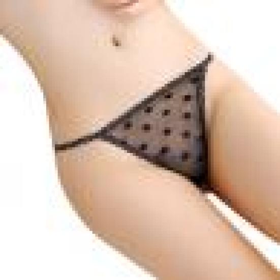 חוטיני לתחתונים ארוטיים סקסיים עגולים עם נקודות שקופות לנשים