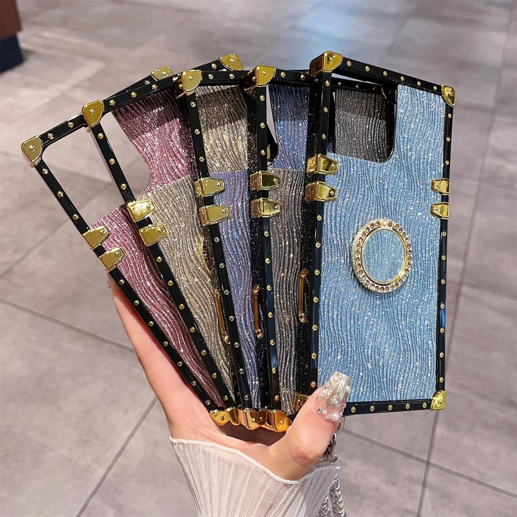 Glitzerständer für Apple 17 Pro Max & iPhone 16/15 Silikonhülle mit Armband