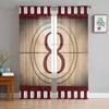Retro Digital Movie Film Outdated Bedroom Curtains Tulle Sheer Curtain Living Room Home Decor Voile Drapes