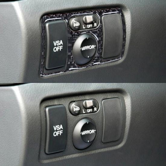 Fits For Acura TL 2004-2008 Carbon Fiber Interior Power Mirror Switch Cover Trim
