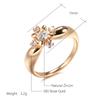Rose Gold Color Crystal Flower Rings For Women Fashion Natural Zircon Wedding Bride Accessories Daily Fine Jewelry