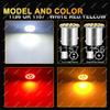 2/4/8/10/20 ADET BA15S 1156 BAY15D 1157 LED Ampuller 12V 4014-18SMD 6500K Beyaz Kırmızı Sarı Araba Sinyal Lambası Stop Park Lambaları Ampulleri 7