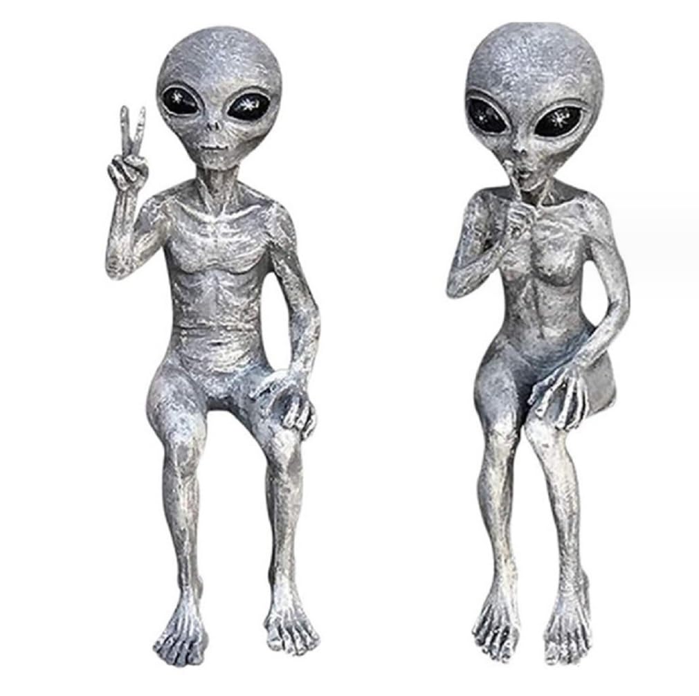 

Каймед Фигурки инопланетян, Набор из 2 штук, Садоводство, Инопланетянин, Мужской и женский, Декор интерьера, Модель, Инопланетянин (Набор из 2)