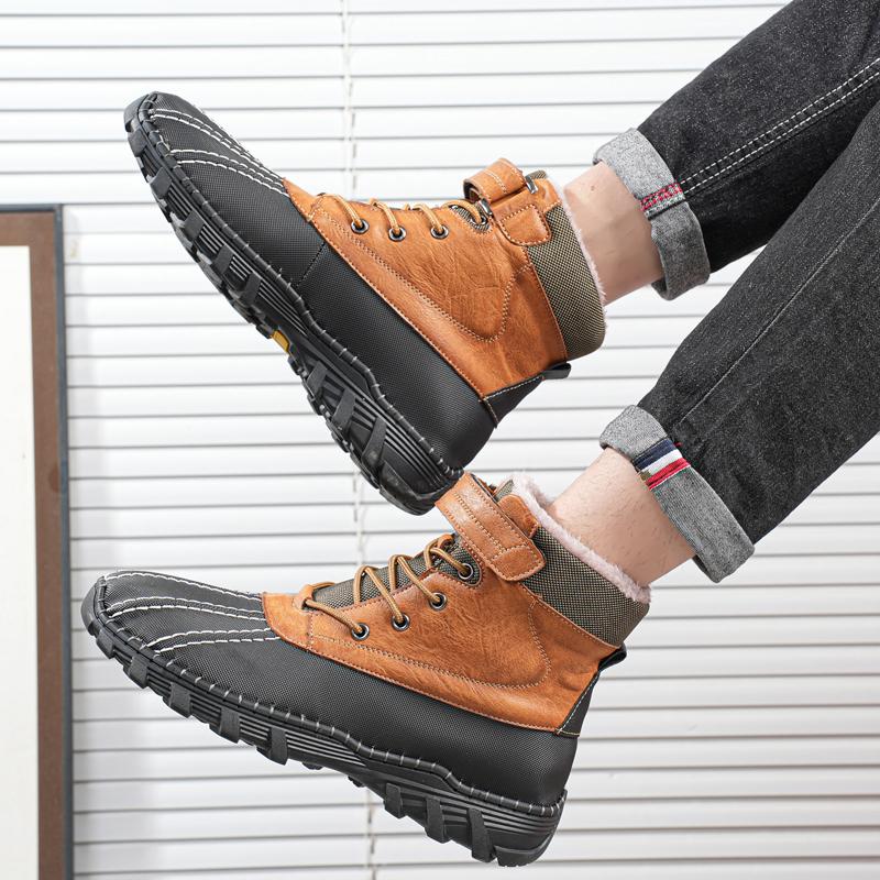 Men Boots High Quality Men's Motorcycle Boots Outdoor Men's Boots Hiking Shoes Fashion Sneakers