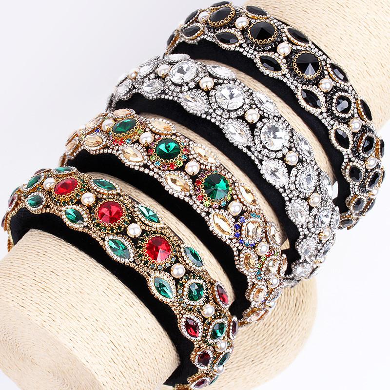 Elegant Baroque Crystal Headband With Geometric Design For Women Summer 2022