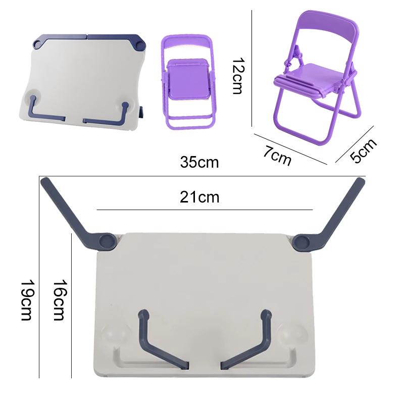 Portable Desk Mobile Phone Tablet Folding Holder, Mulit Function Stand for Phone Pad, Universal Book Reading Music Score Stand