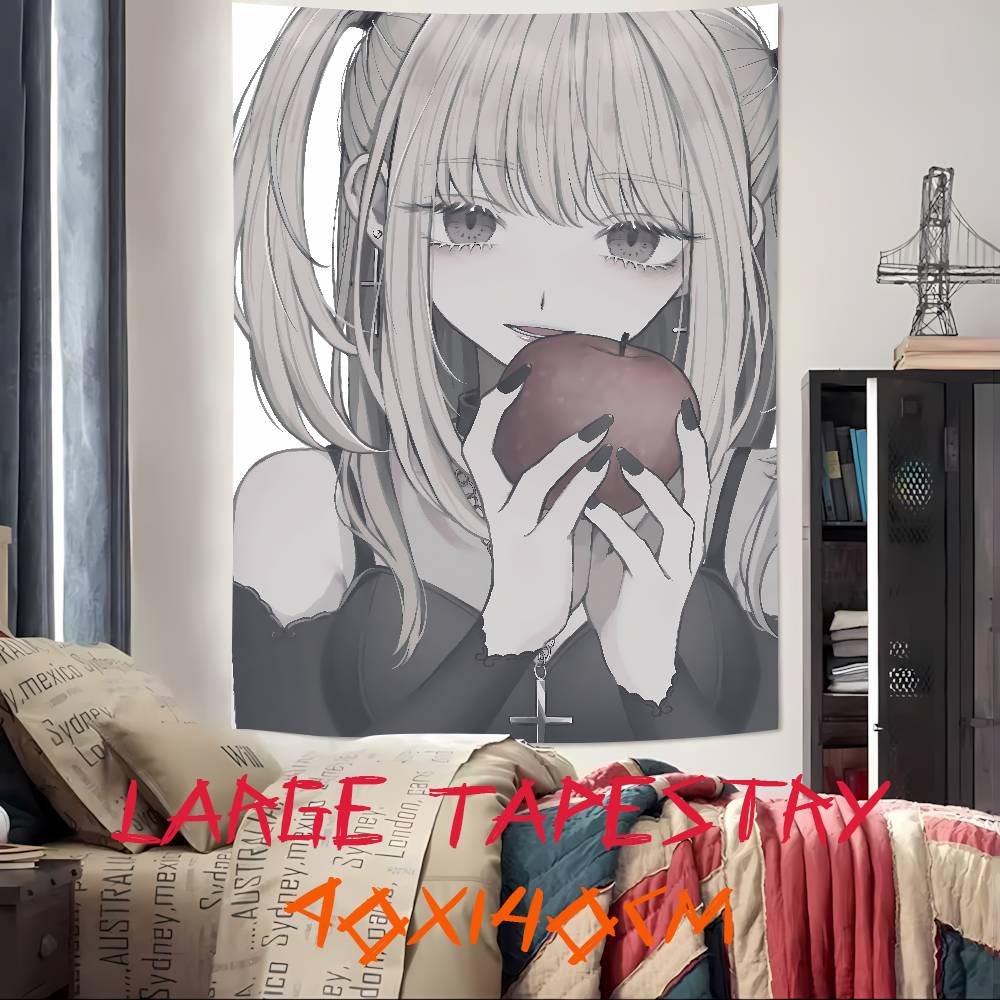 Cool Fashion Pretty Girl Misa Amane Tapestry Decoration Bedroom Dormitory Background Cloth Home Party Living Room Club Tapestry