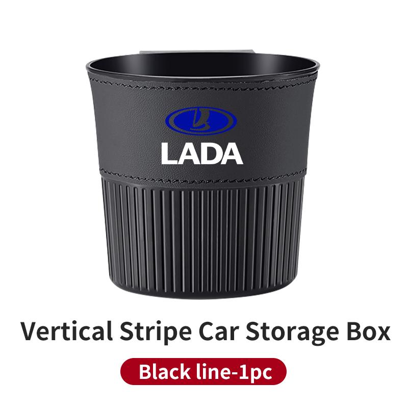 Vertically Ribbed Plastic Car Storage Box Trash Can Clip Installation For Lada Priora Sedan Sport Kalina Granta Vesta Niva