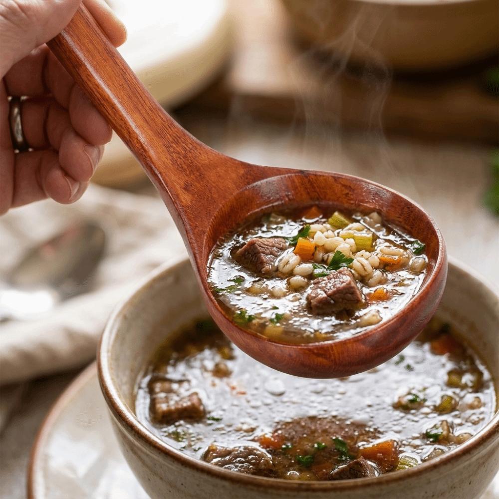 Smooth Burr-free Serving Ladle Solid Wood Cooking Spoon Not Scratch Cookware Soup Spoon  Home