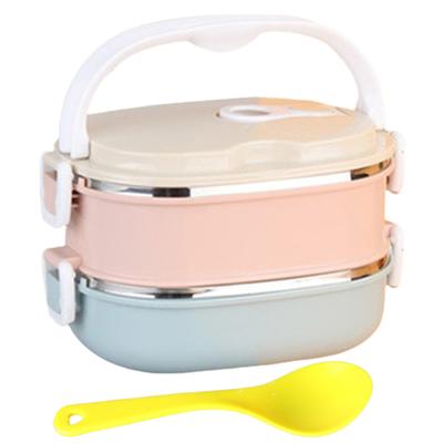 1 Set 800/1600/2400 ml Lunchbox 36925 Schicht mit Griff stapelbar Thermo-Edelstahl kalt
