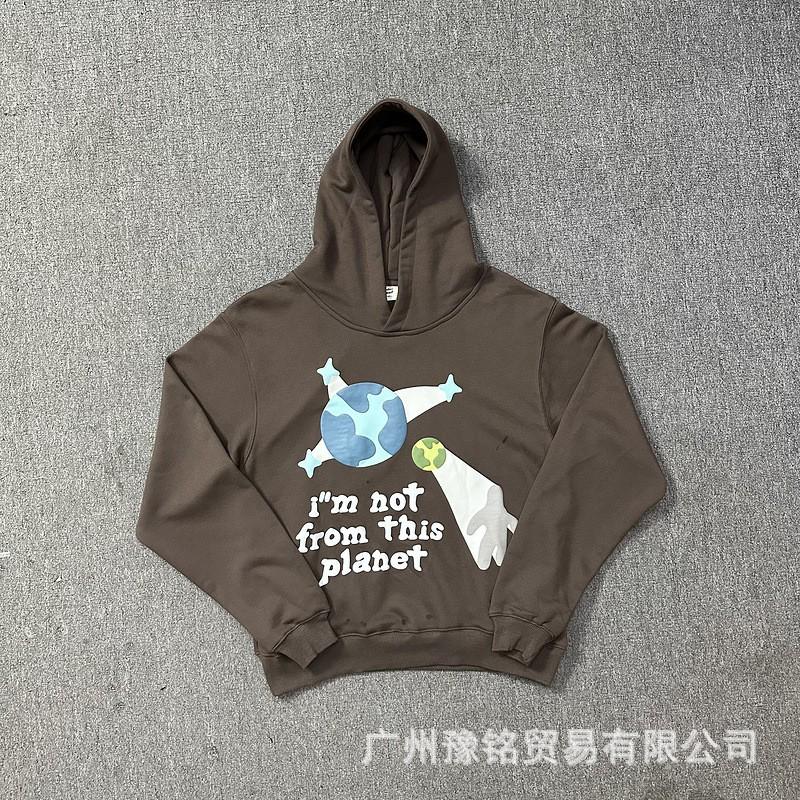 Broken Planet Oversized Hoodie Jogger Set Mens Streetwear Cotton Fleece Letter Puff Print Loose Fit Winter