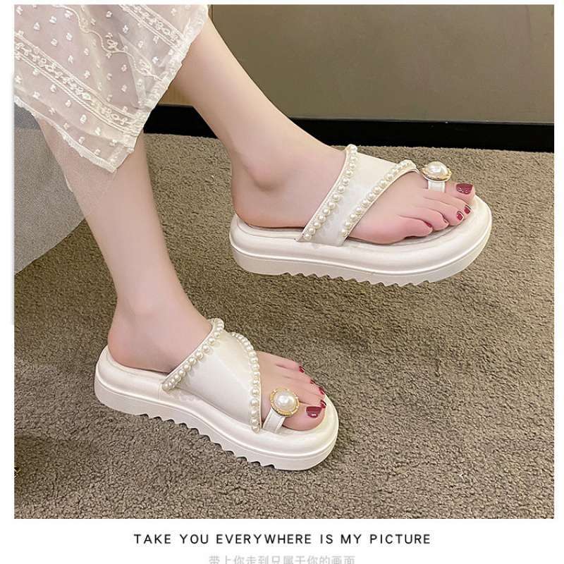 Slippers Women's Summer Outer Wear 2025 New Flip-flops Fashionable Versatile Niche Fairy Style Toe Slippers