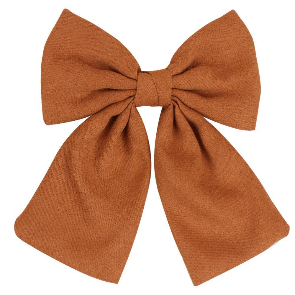 1 Piece Ins Style Fabric Large Bow Hair Clip,multicolor Retro Solid Color Top Clip,womens Back of The Head Hair Styling Headband