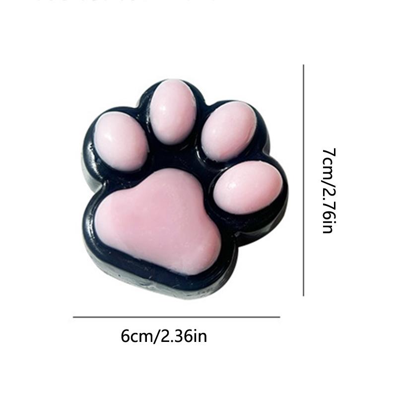 Fluffy Cat Paw Squeeze Fidget Toy Fuzzy Super Soft Stress Relief Toy for Kids Adults Office Work Anxiety Relief