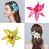 Flower Orchid Duckbill Clip Cloth Korean Style Hairpins Creative Simulation Flower Hair Clip  Party