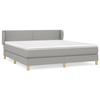 Maison Exclusive - Bettlattenrost mit Matratze Hellgrau 180x200cm Stoff