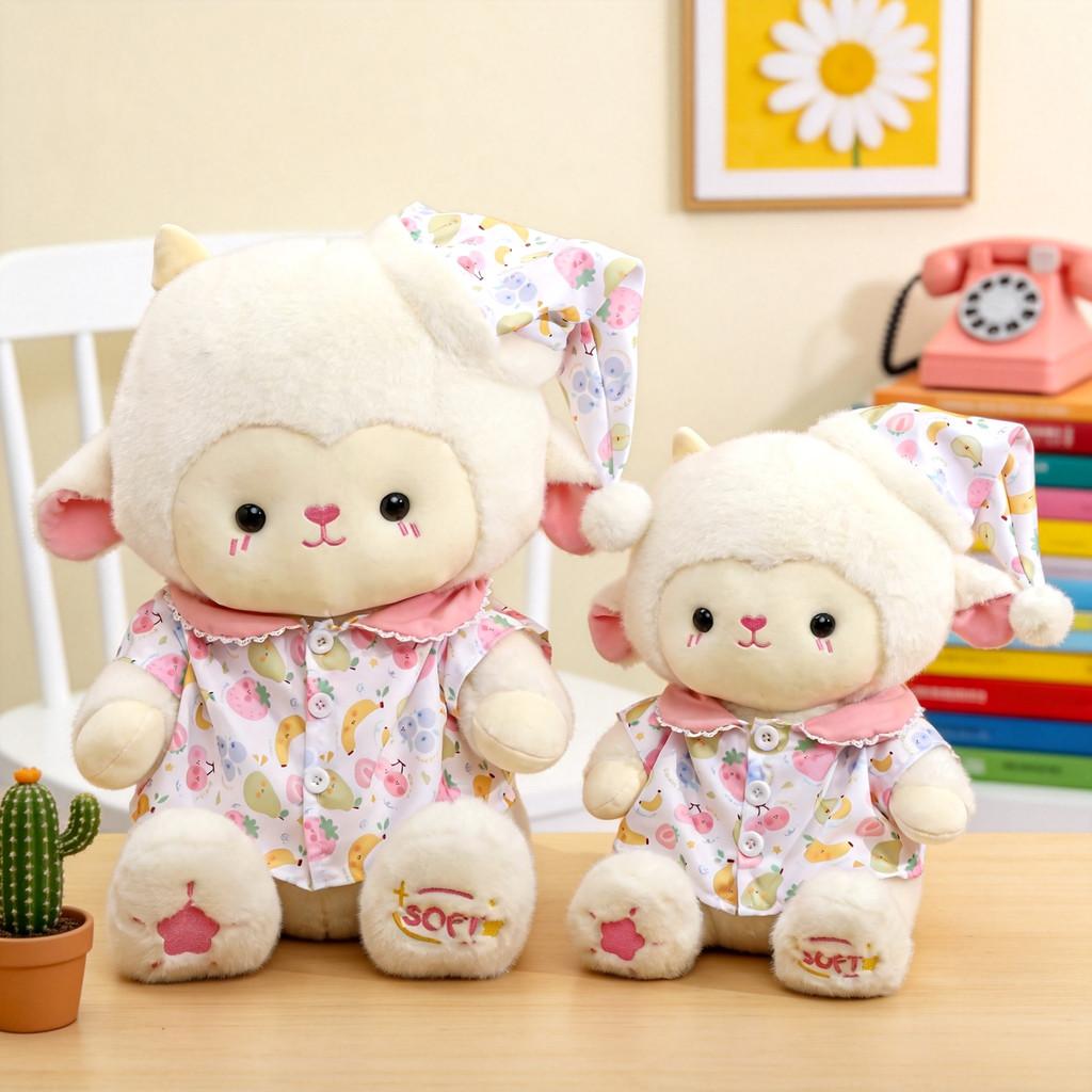 Soft Plush Sheep Stuffed Animal For Kid Birthday Gift Sleep Aid Cushion