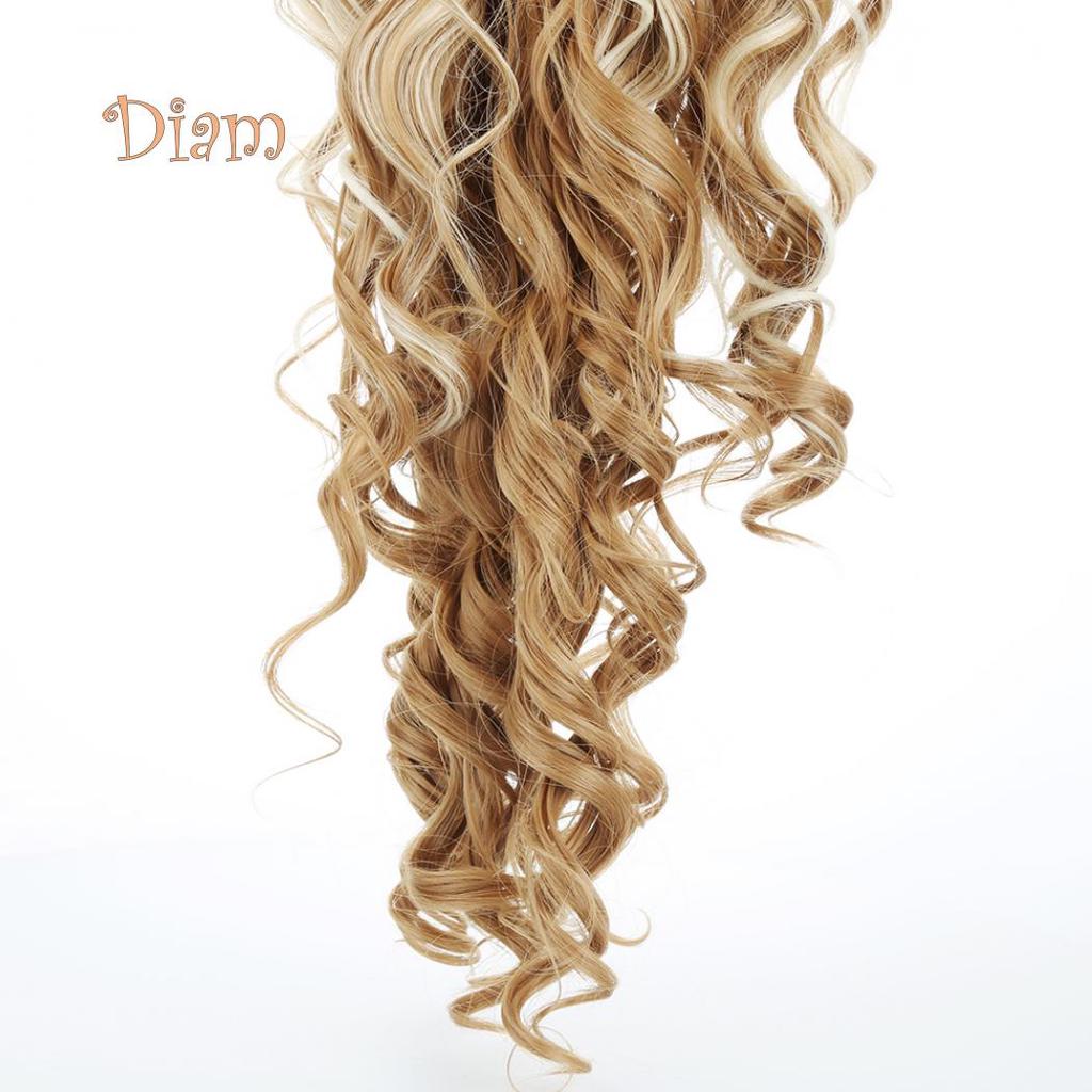 Perucă ondulată blondă Tenfyer, la modă pentru femei, cu păr natural ondulat, peruci cosplay